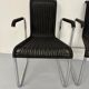 6 black tubular chairs design by Axel Bruchhäuser model D20 bauhaus