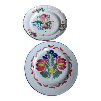 Two antique eastern faience plates.