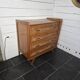 Commode en rotin et bois, années 60