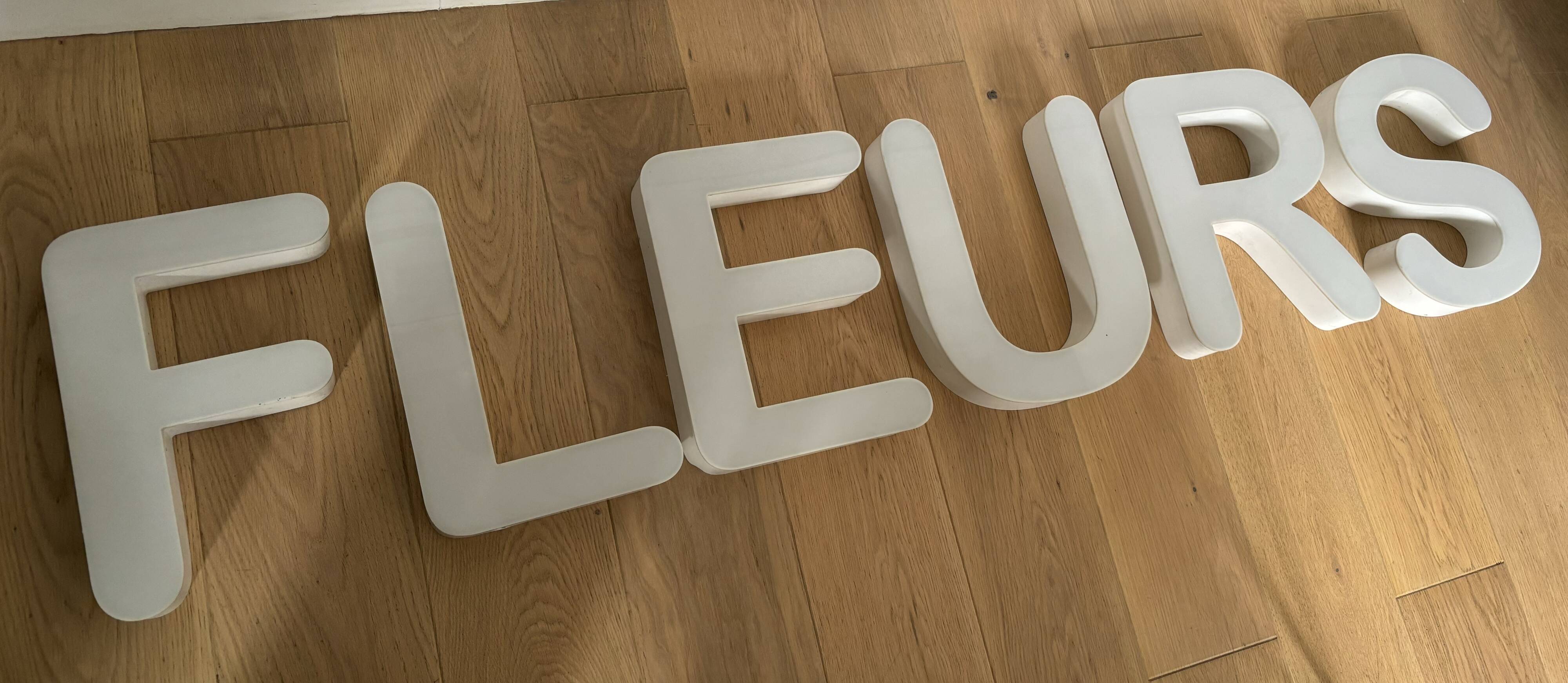 Letters teach "FLOWERS"