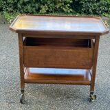 Vintage retractable tea trolley on wheels
