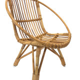 Rohe rattan vintage high chair by Rohe Noordwolde