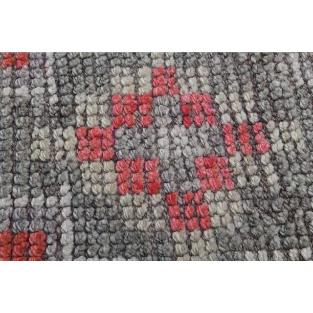 1970s Vintage Turkish Oushak Handmade Wool Cotton Pink Runner Rug 82x304