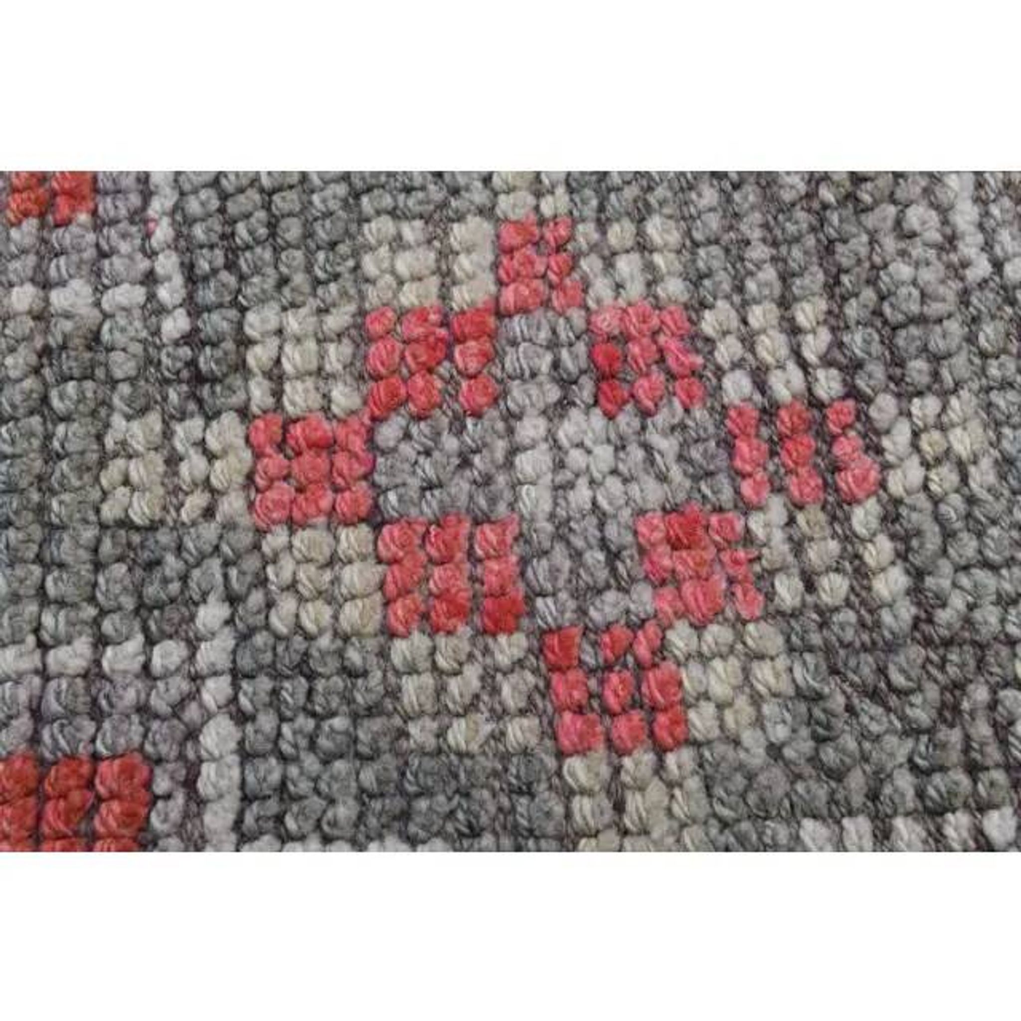 1970s Vintage Turkish Oushak Handmade Wool Cotton Pink Runner Rug 82x304