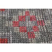 1970s Vintage Turkish Oushak Handmade Wool Cotton Pink Runner Rug 82x304