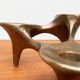 Vintage German brutalist metal candlestick by Harjes.