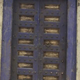 Old Indian door in old teak, piece and patina of origin