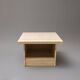Table d'appoint / table de chevet vintage en travertin italien