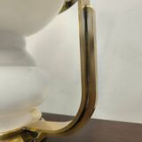 Lampe de table Vecchia Marina en verre opalin et laiton, 1950