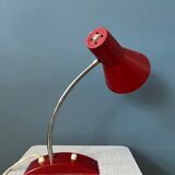 Flexible desk lamp vintage space age red