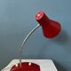 Flexible desk lamp vintage space age red