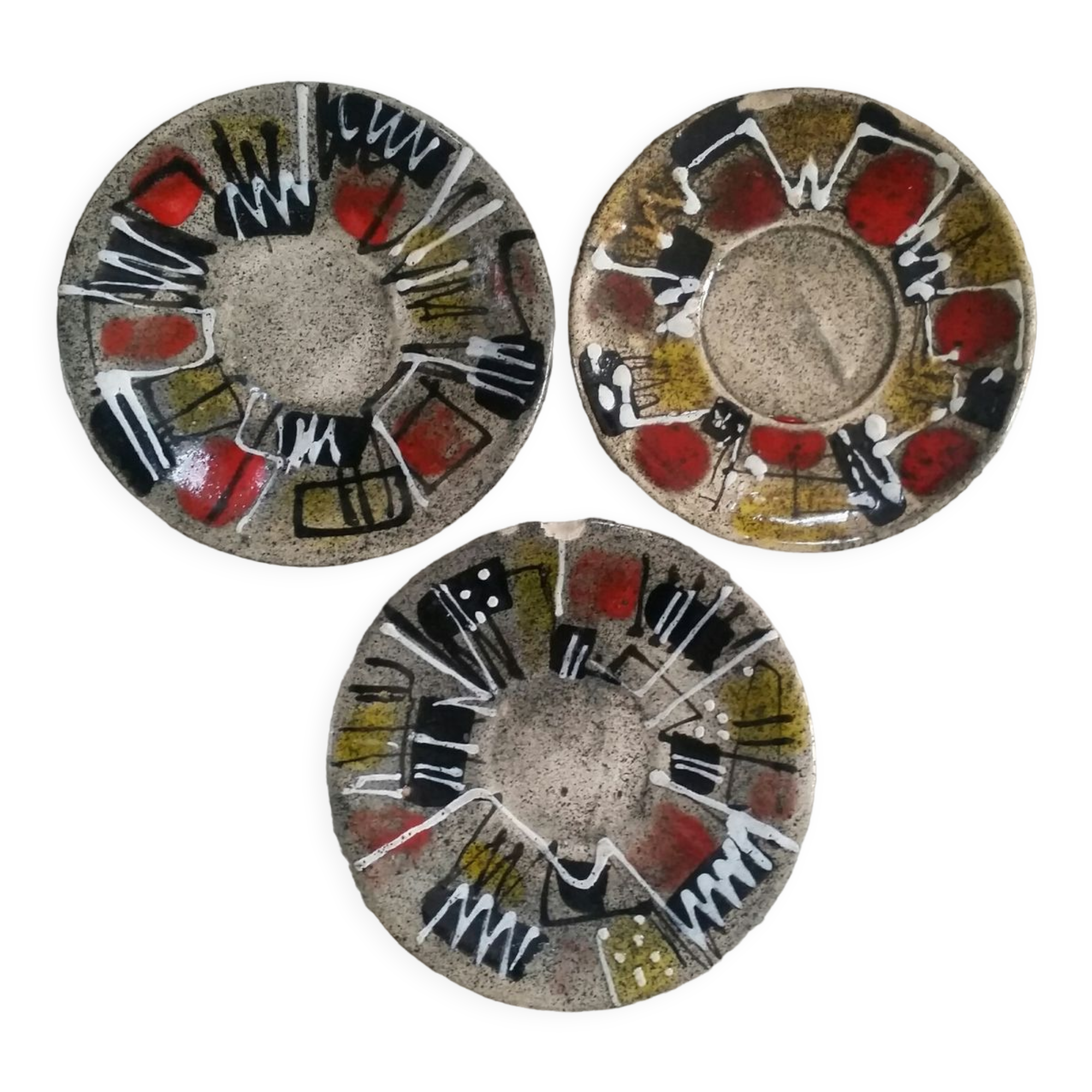 Lot de 3 assiettes années 50-60