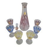 New carafe and glasses set, Champagne glassware from Reims, 1950s