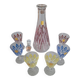 Coffret carafe et verres verrerie champenoise de Reims années 50 neuf