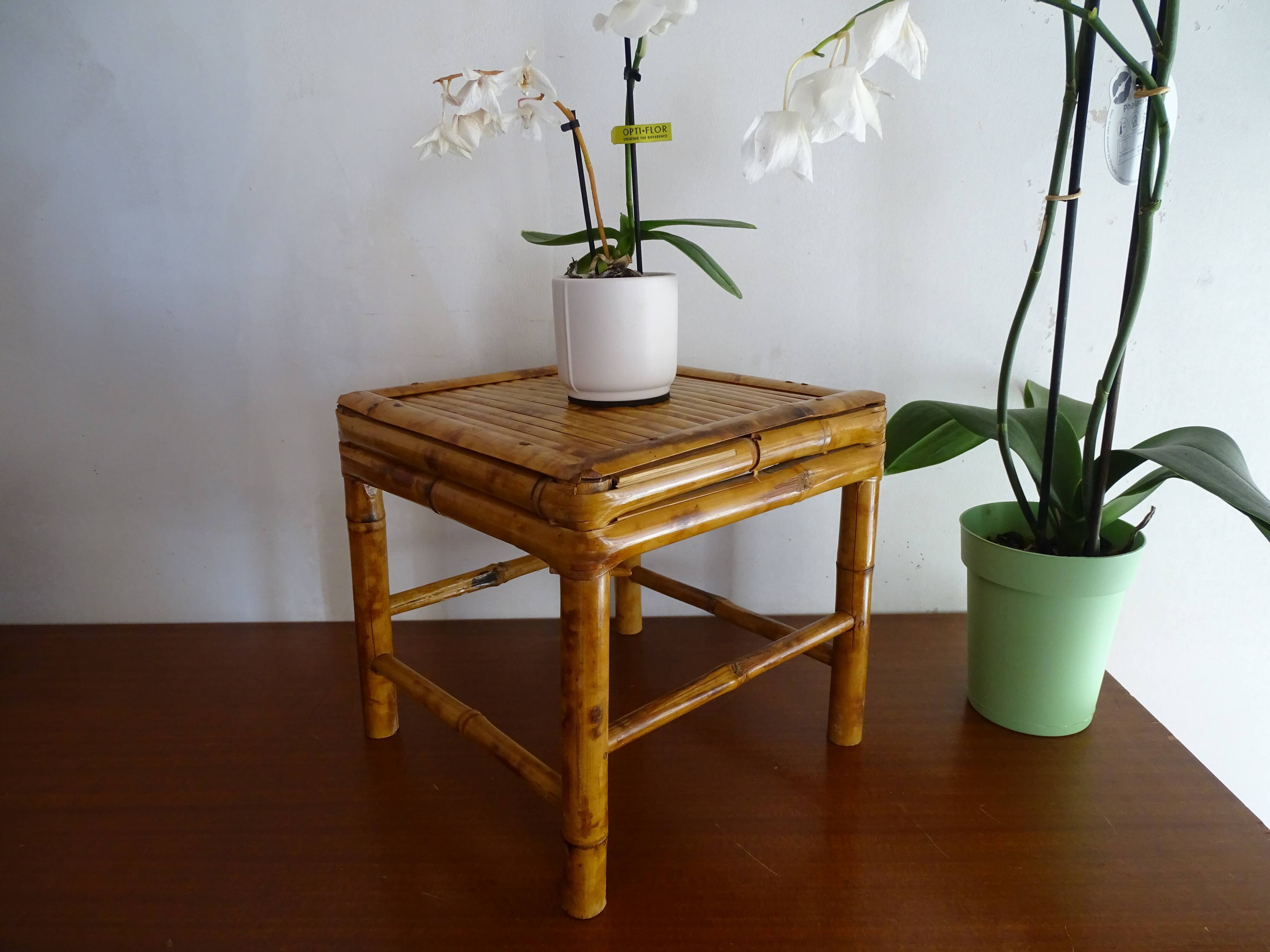 Bamboo stool 1960 vintage