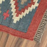 Jute and wool handwoven kilim