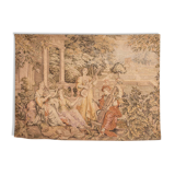 Large Aubusson-style wall tapestry with a musical scene.
