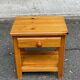 Solid pine bedside table with drawer 1990