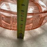 Art Deco pink glass fruit bowl or dish