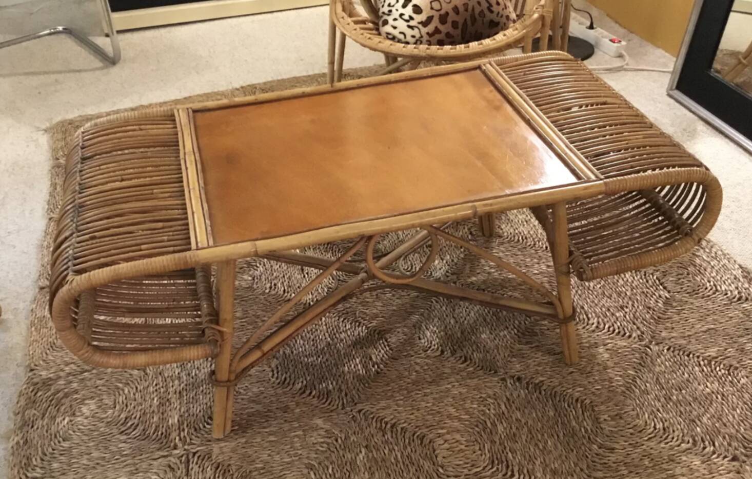 Rattan coffee table