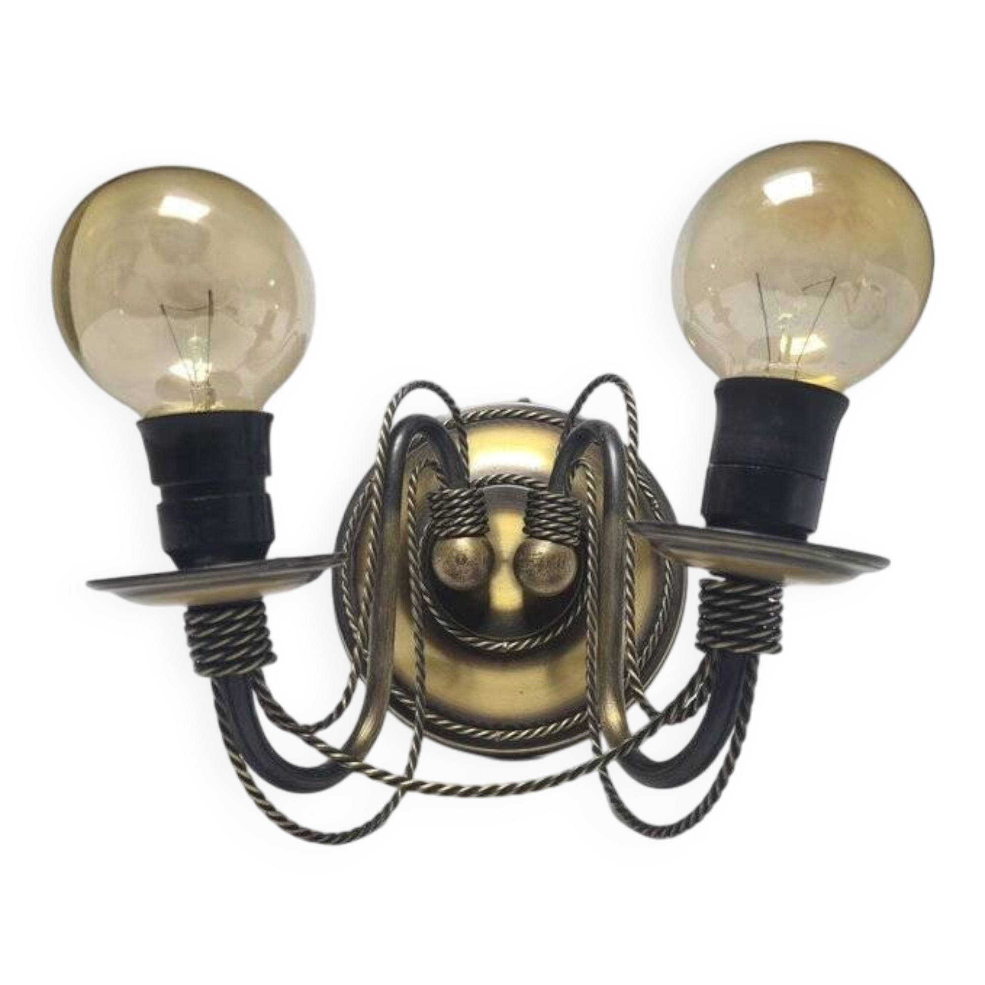 Art Nouveau two-armed wall lamp, Poland, 1970s