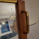 Mirror top 50's wood and brass