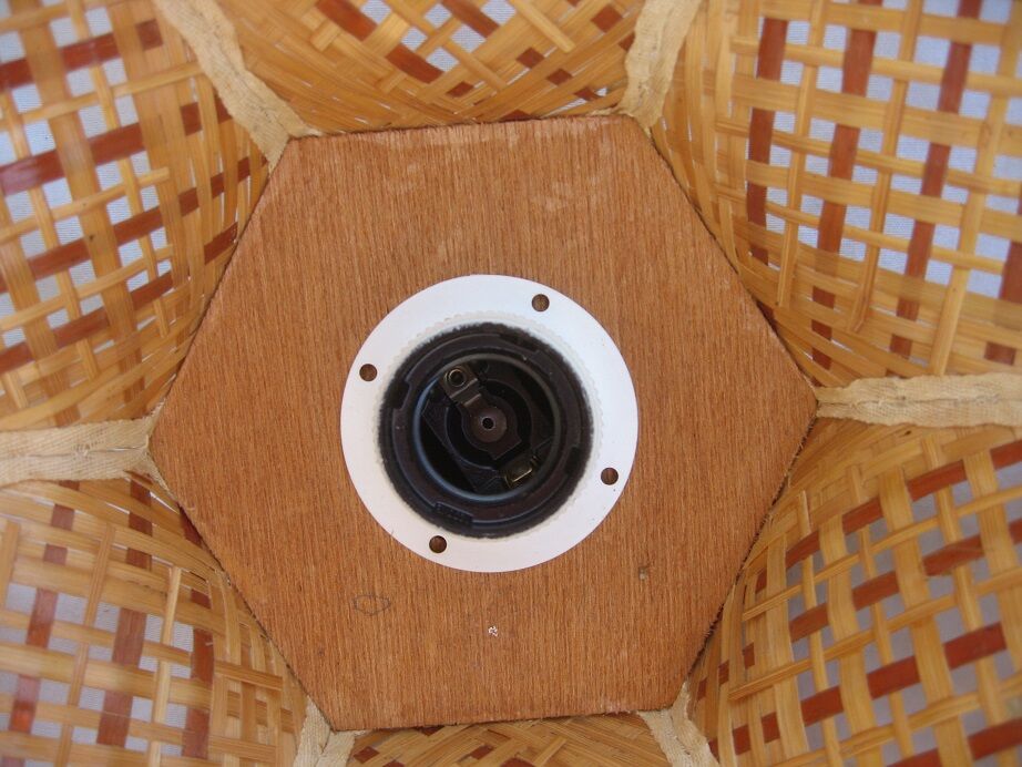 Suspension osier ou paille vintage