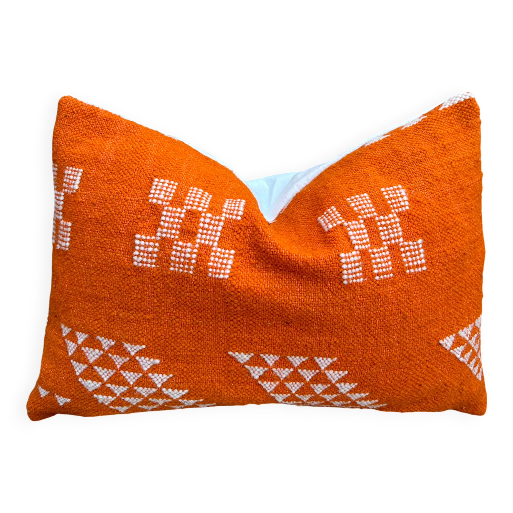 Moroccan orange pillowcase, Berber cushion cover, ear pillowcase.