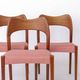 Set of 4 Arne Hovmand-Olsen Chairs for Mogens Kold 1950s Danish Mid Century