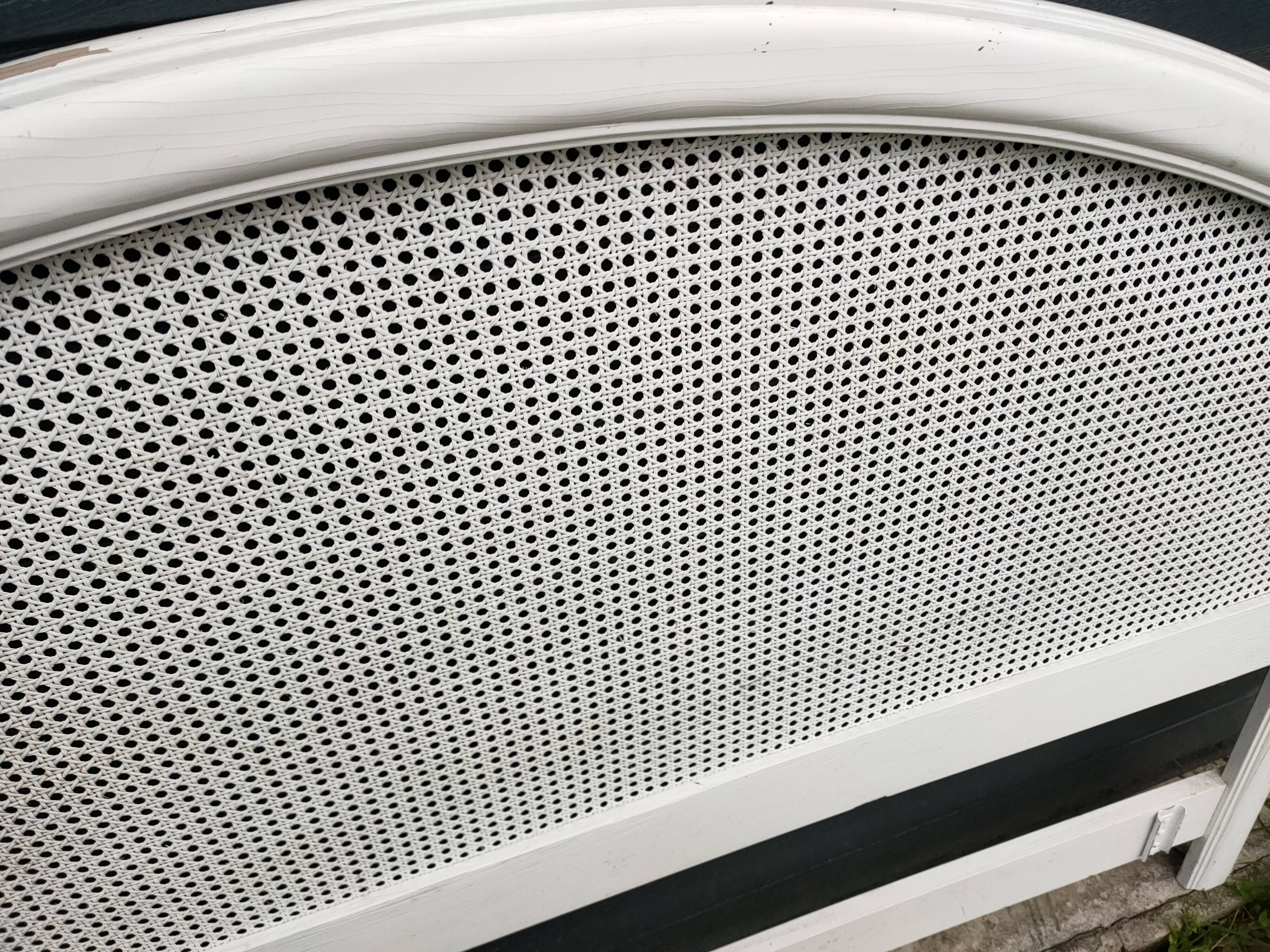 Wooden and cane headboard