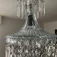 Bohemian crystal basket chandelier
