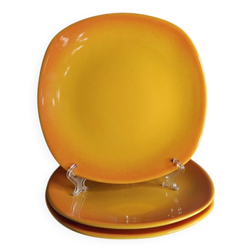 Assiettes à dessert jaunes