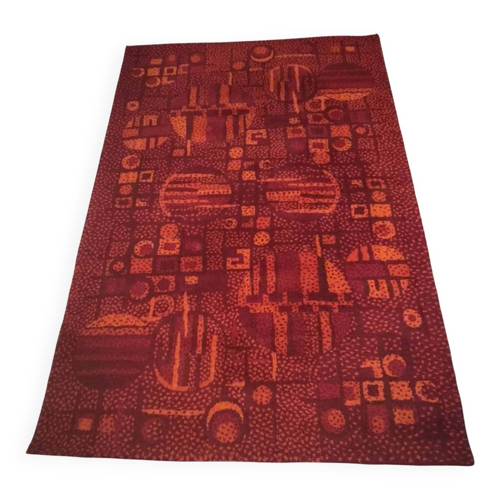 Large vintage rug from France, 1970s – 100% pure wool – 200 × 300.