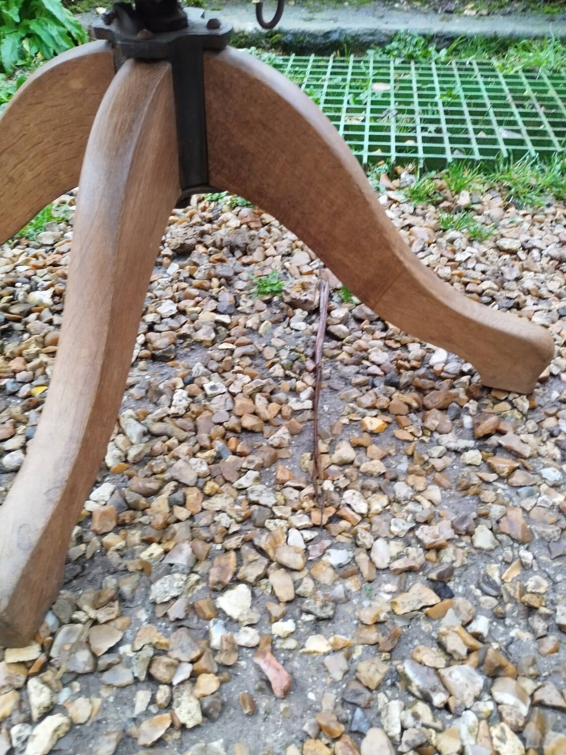 Old wooden desk chair