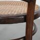 Set of 4 vintage bistro chairs Jacob & Josef Kohn Wien with a wicker seat