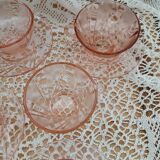 Set of 9 pink Vereco cups