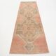 3x9 Vintage Pale Red & Brown Aesthetic Turkish Runner Rug, 91x291Cm