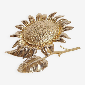 Bronze "sunflower" ashtray. Spain, 1960s.