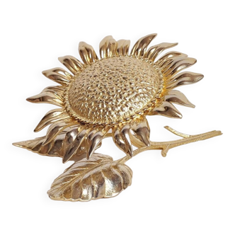 Bronze "sunflower" ashtray. Spain, 1960s.