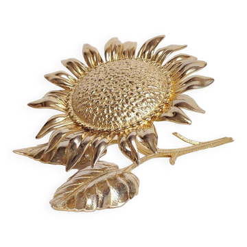 Bronze "sunflower" ashtray. Spain, 1960s.