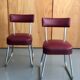Office chairs in burgundy skaï 50s