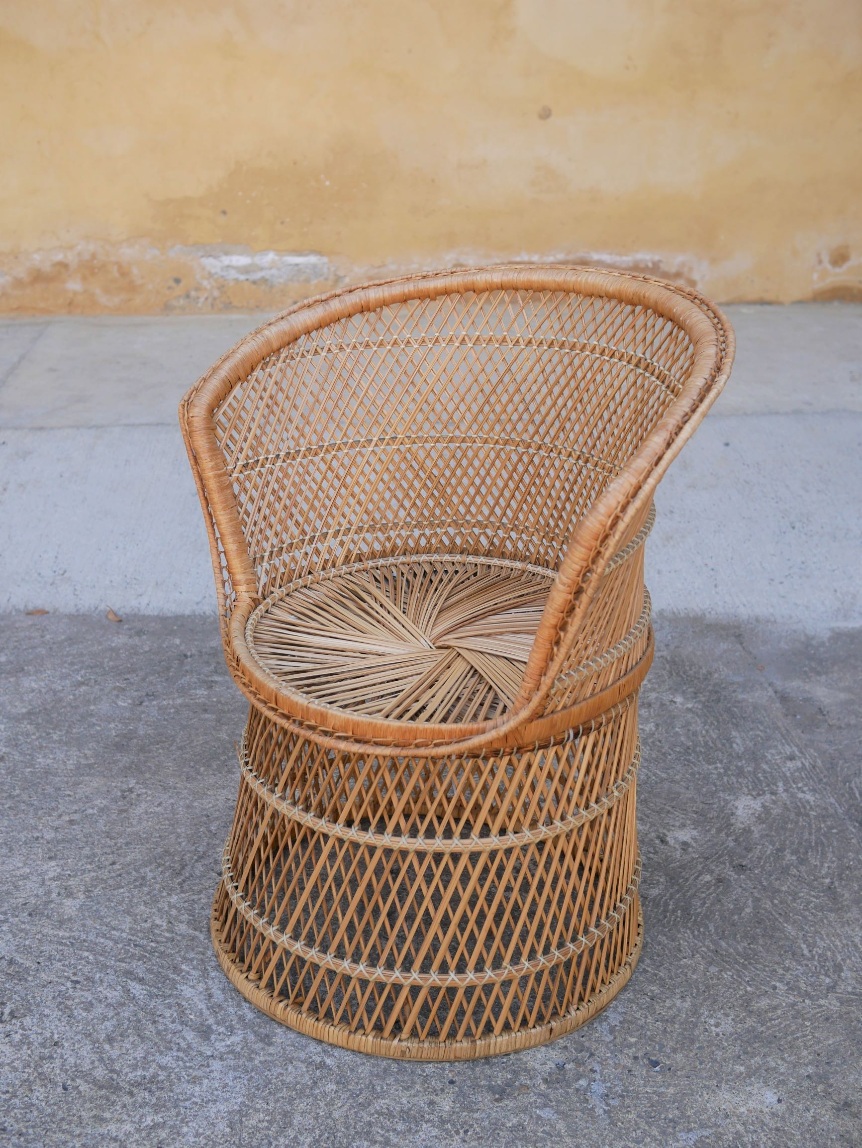 Vintage rattan armchair