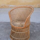 Vintage rattan armchair