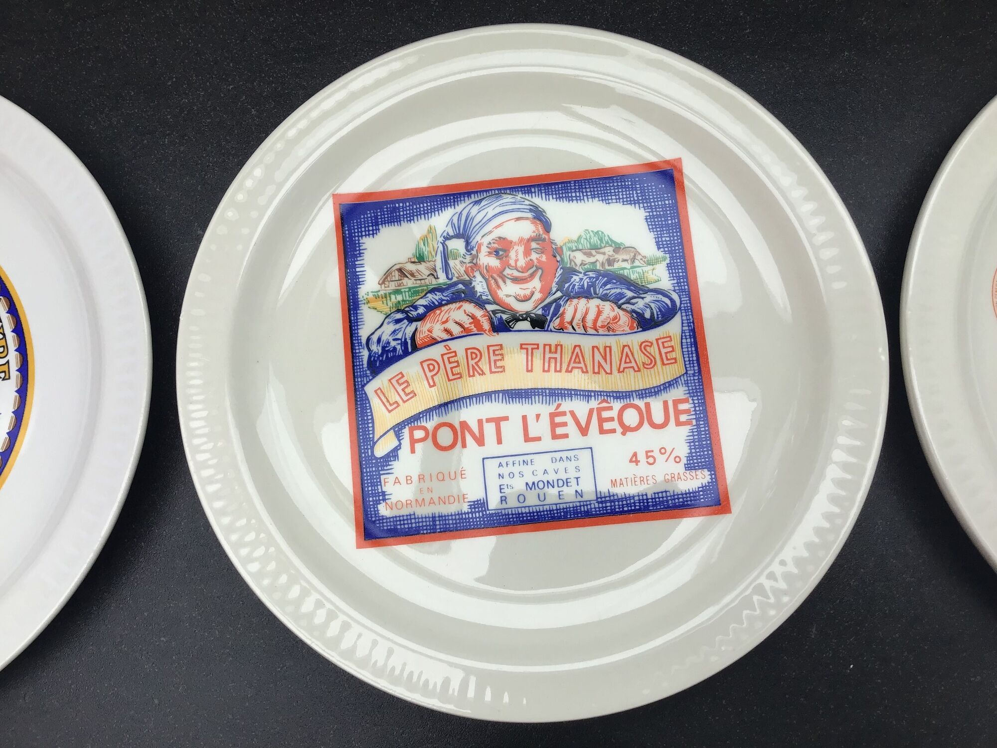 St Amand earthenware cheese plates, Fromages de France series