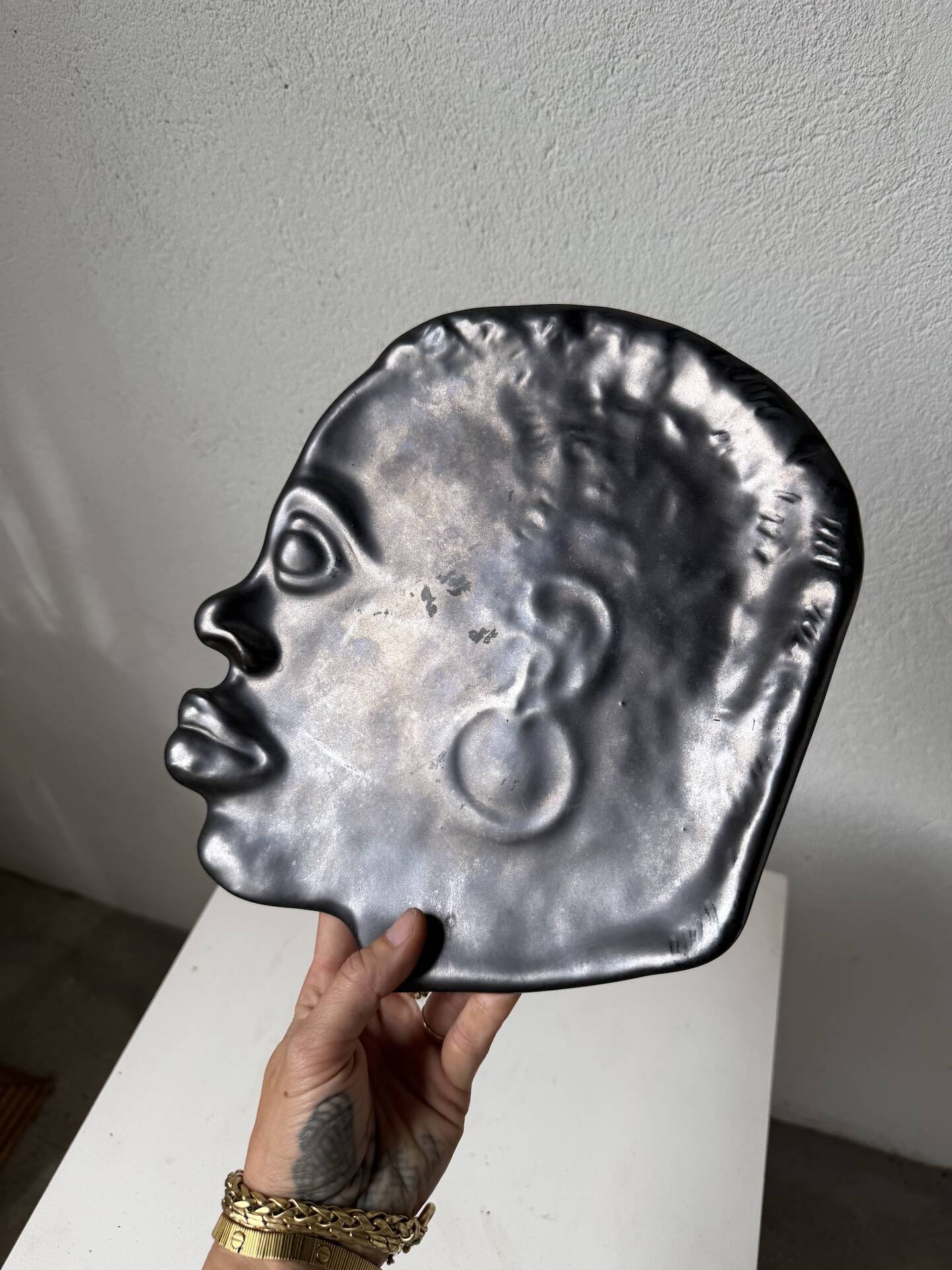 Assiette céramique visage 1950 GAM
