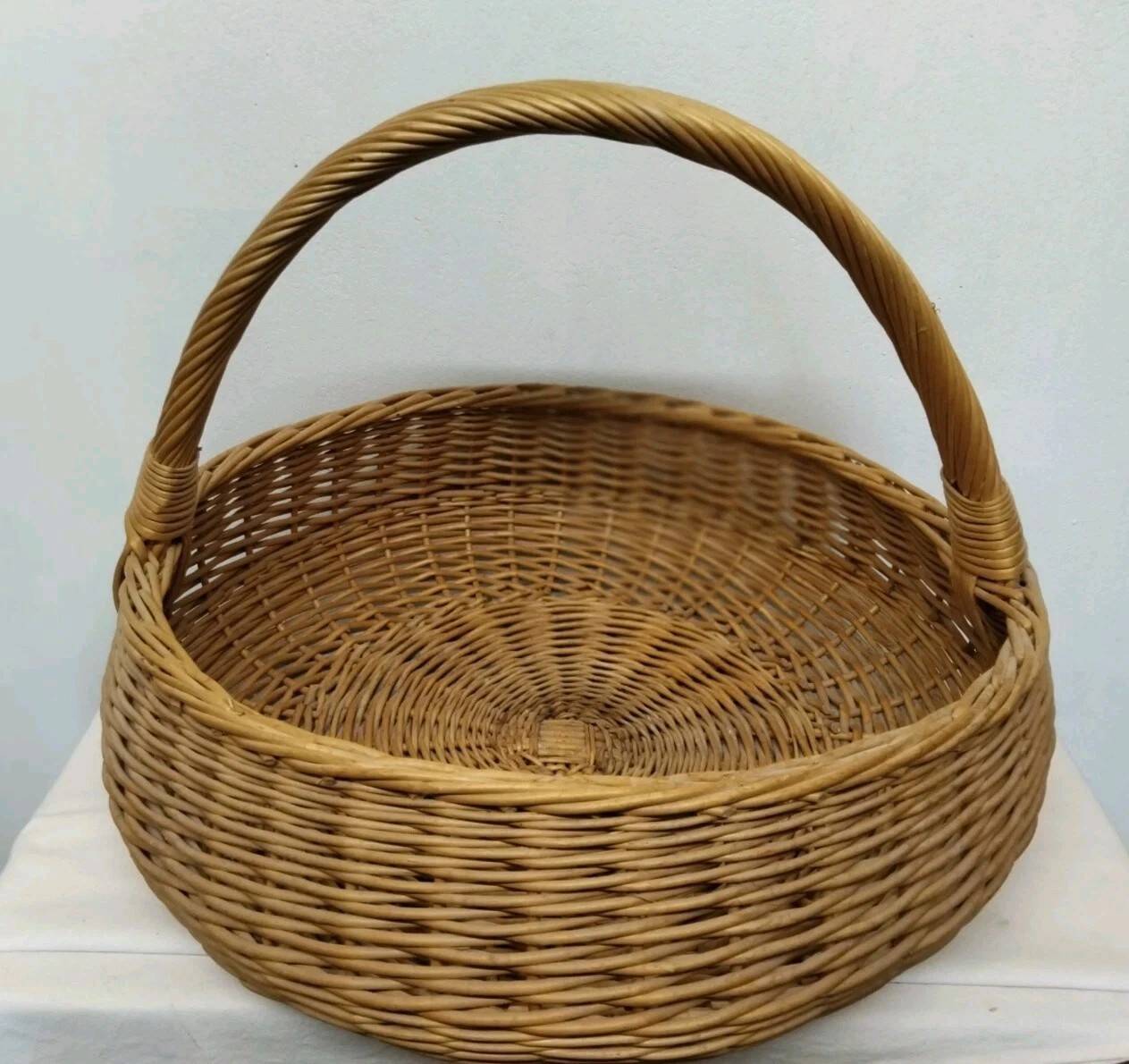 Large vintage wicker basket