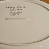 1 large dish "mountain wood collection trellis blosson" flower pattern