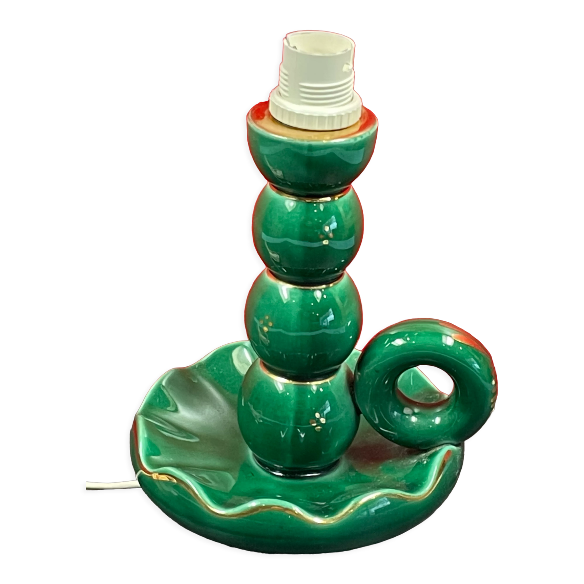 foot of lamp candlestick faience of St Clement around 1950