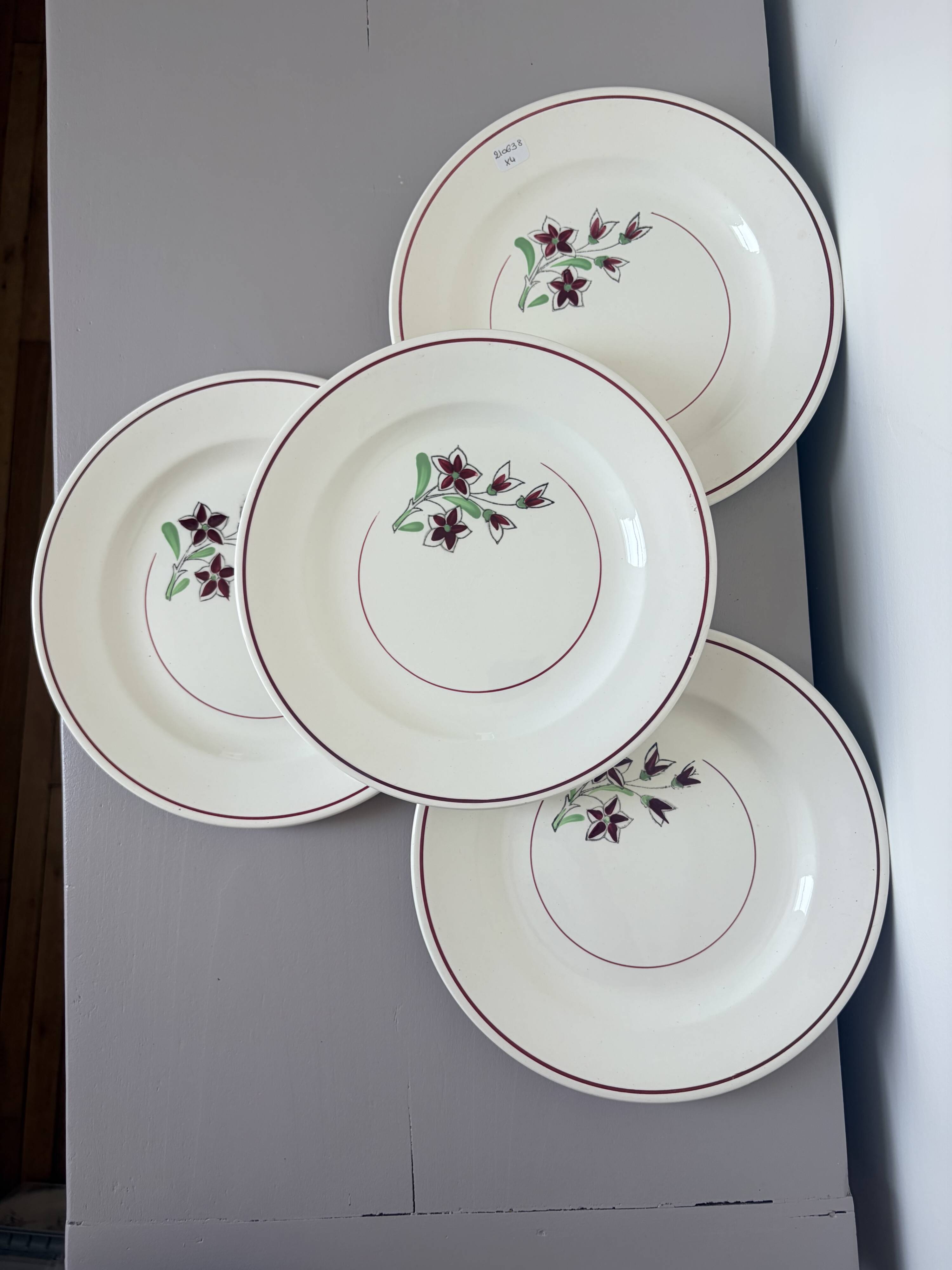 4 vintage flat plates from the Salins factory 210638