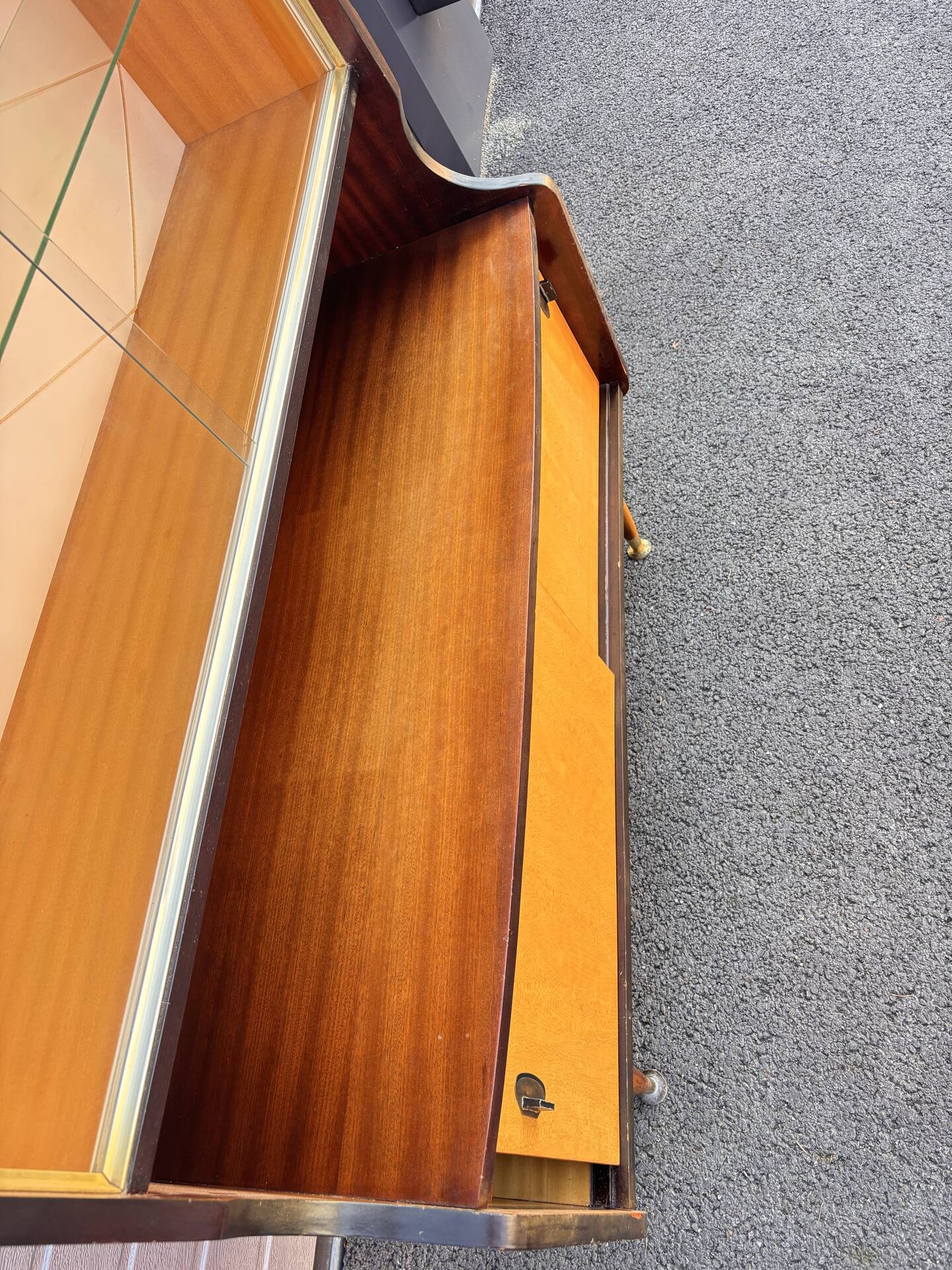 Vintage wooden display cabinet – 1960s/70s